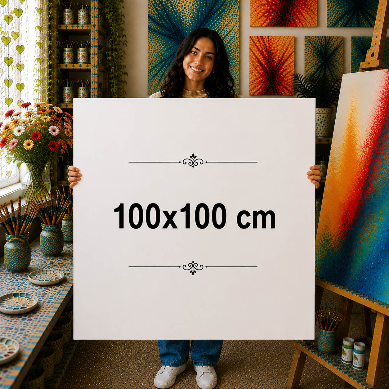 100 cm x 100 cm Tuval Canvas baskı urun gorseli