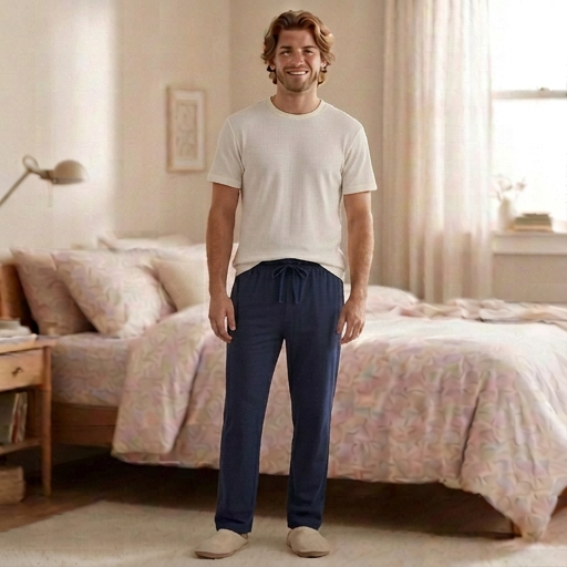 Kısa kollu beyaz pijama baskı Desenli Pijama Altı kucuk onizleme