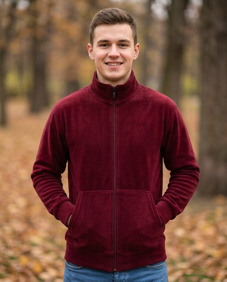 Kanguru Cepli Bordo Polar Mont - Unisex urun gorseli