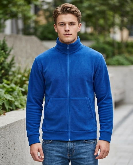 Kanguru Cepli Saks Mavi Polar Mont - Unisex urun gorseli
