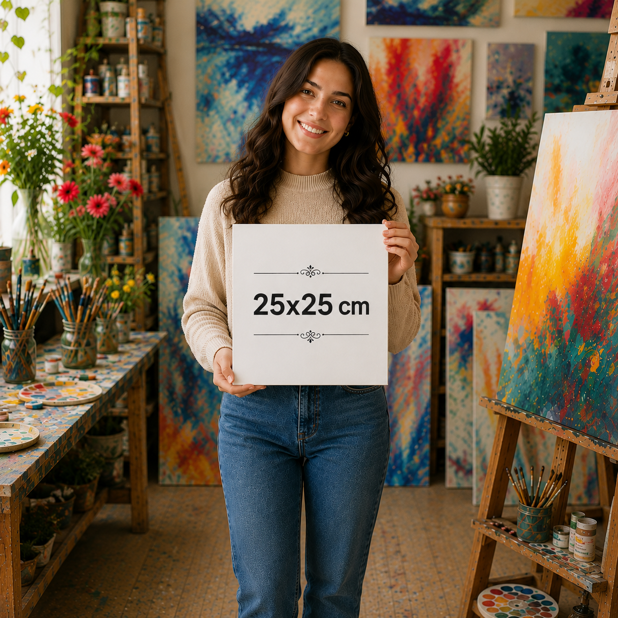 25 cm x 25 cm Tuval Canvas baskı urun gorseli