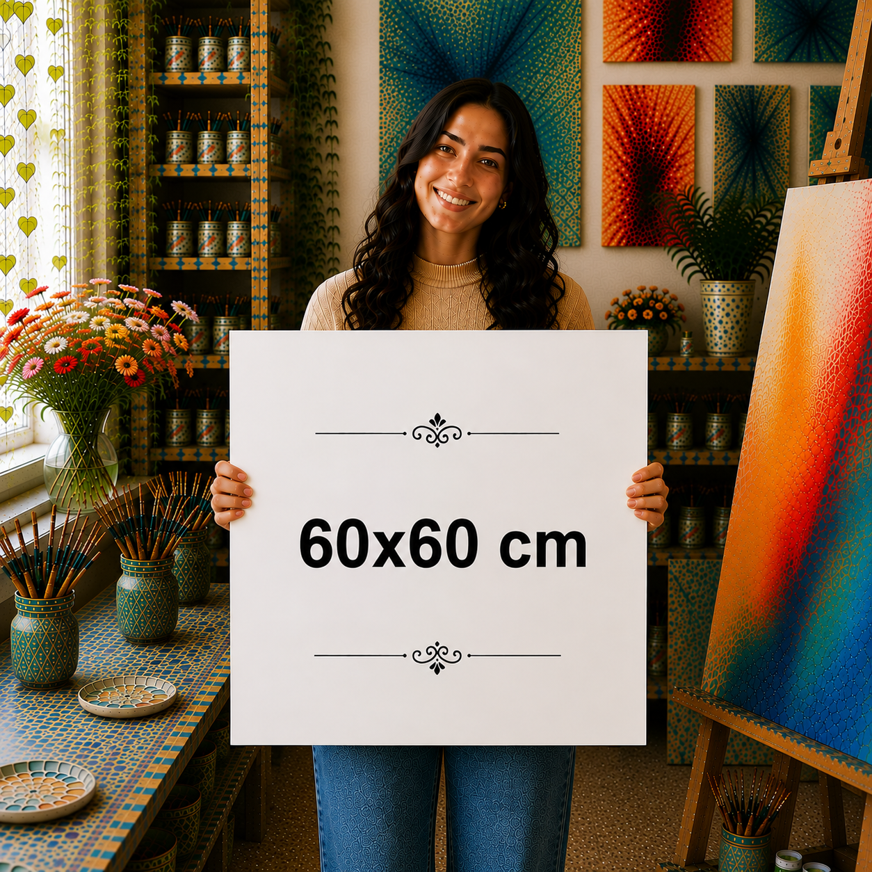 60 cm x 60 cm Tuval Canvas baskı urun gorseli